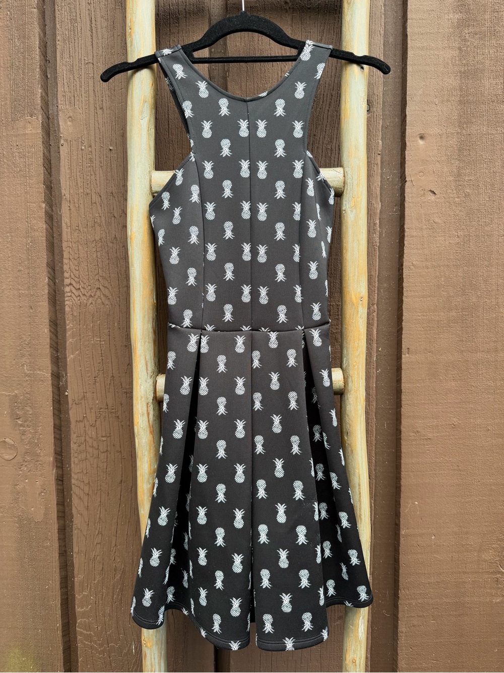 Hollister Babydoll Skater Dress Pineapple Print Y2K Grunge Coquette XS